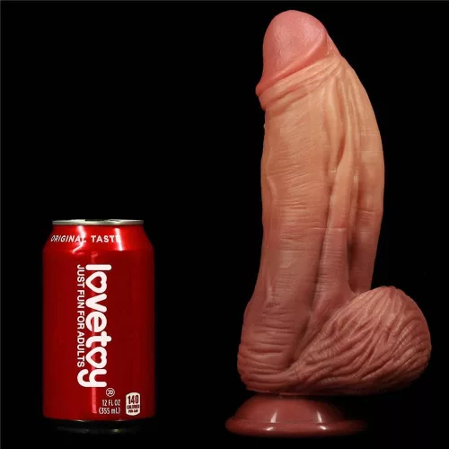 10" Doppelschichtiger Silikon-Nature Cock Brown_B0O50_3