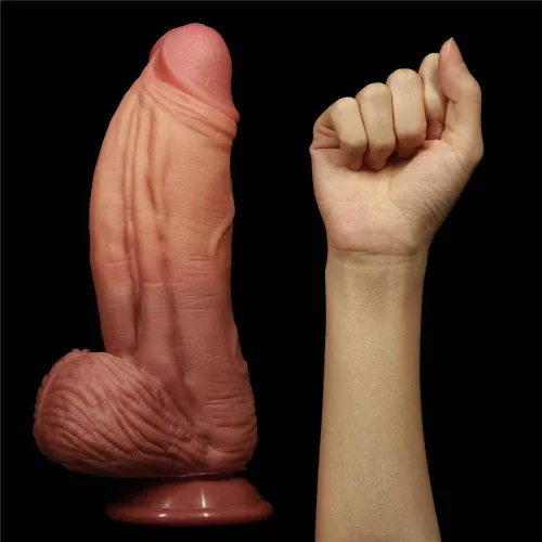 10" Doppelschichtiger Silikon-Nature Cock Brown_B0O50_3