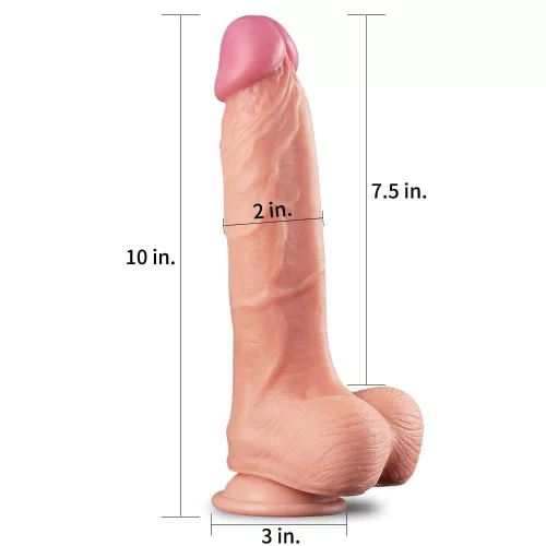 10" Doppelschicht-Platin-Silikon-Cock
