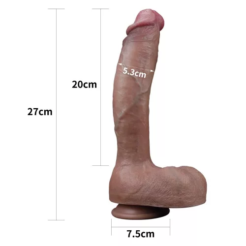 10,5' Doppelschichtige Silikon-Natur-Penis