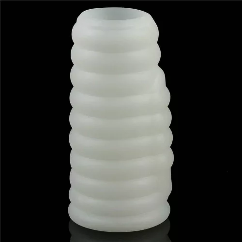 Vibrierender Spiralritterring (Weiß) IV