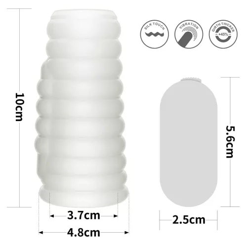 Vibrierender Spiralritterring (Weiß) IV