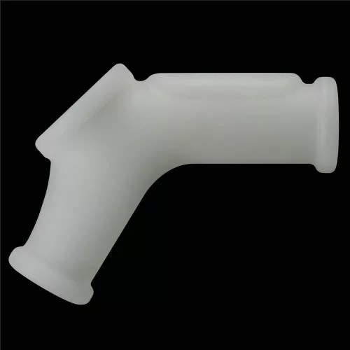 Vibrierender Seidenritter-Ring mit Hodensack-Ärmel (Weiß) I