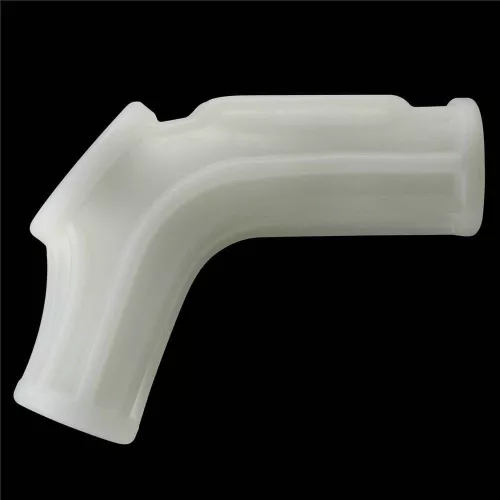 Vibrierender Seidenritter-Ring mit Hodensack-Ärmel (Weiß) II