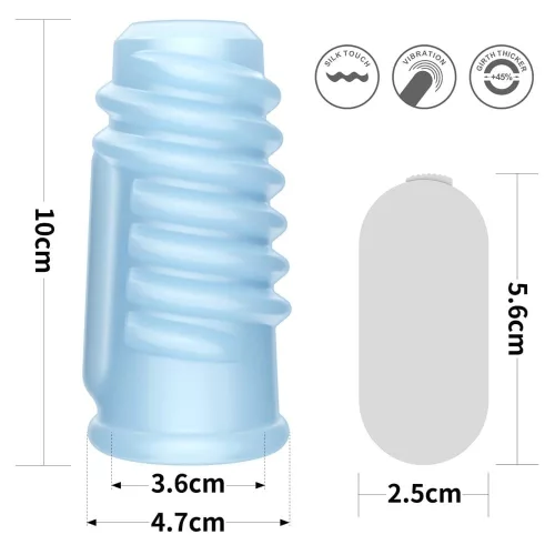 Vibrierende Spiralritter Ring Blau