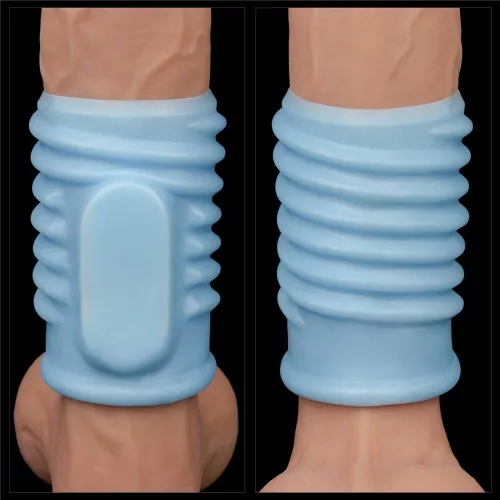 Vibrierende Spiralritter Ring Blau