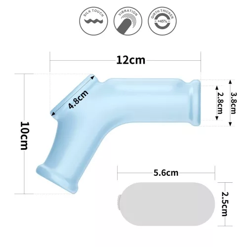 Vibrierender Seidenritter-Ring mit Hodensack-Ärmel Blue_B15O50_1