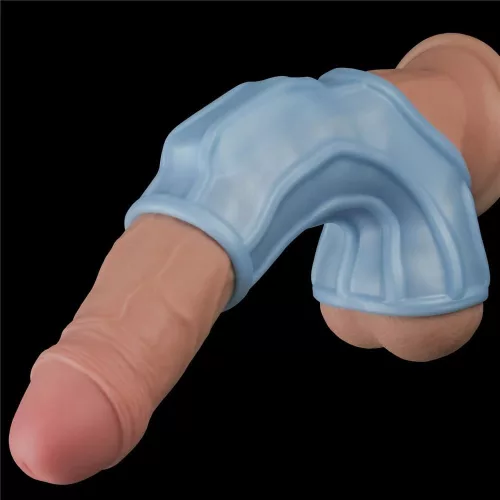 Vibrierender Ridge-Ritter-Ring mit Hodensack Sleeve_B15O50_1