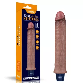   9,5" REAL SOFTEE wiederaufladbarer Silikon-Vibrationsdildo