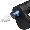 9" REAL SOFTEE wiederaufladbarer vibrierender Dildo (Schwarz)_B15O50_4