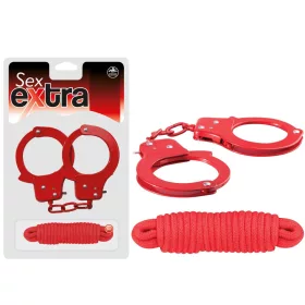 SECHS EXTRAS – METAL CUFFS & LOVE ROPE RED
