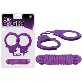 SEX EXTRA – METALLMANSCHETTEN & LIEBESSEIL LILA