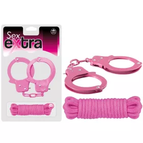 SEX EXTRA – METALLMANSCHETTEN & LIEBESSEIL PINK