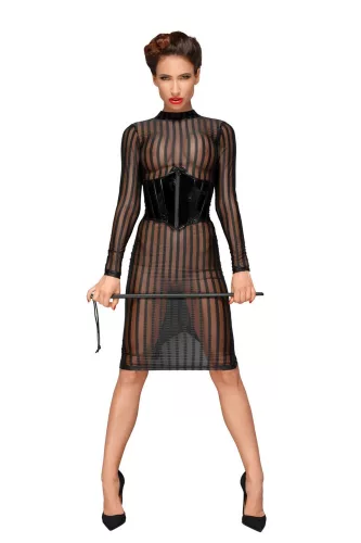 Klassisches Kleid aus elastischem Tüll - S