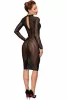 Klassisches Kleid aus elastischem Tüll – M
