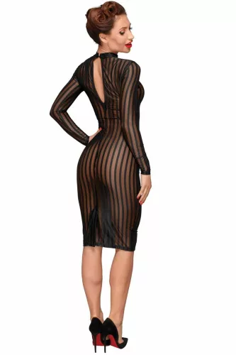 Klassisches Kleid aus elastischem Tüll – M