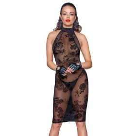 Midi-Tüllkleid mit Samtträgern hinten – XL
