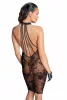 Midi-Tüllkleid mit Samtträgern hinten – XL