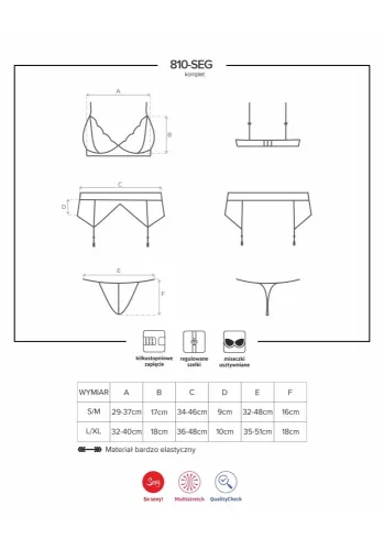 810-SEG-2 3-PC-Set weißer S/M
