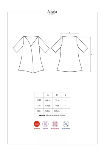 Alluria peignoir & String L/XL