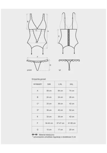 Emperita Korsett & Tanga L/XL