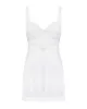 Amor Blanco Bügel-Chemise und Tanga weißer S/M