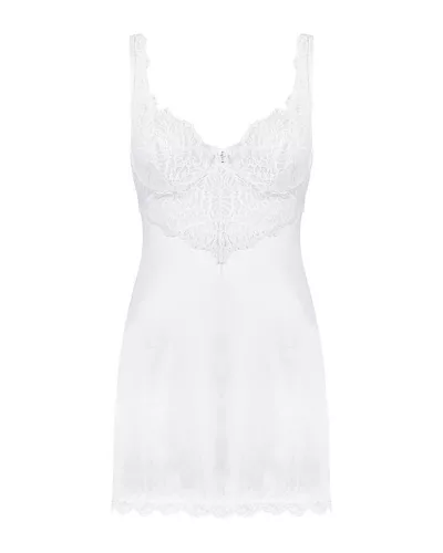 Amor Blanco Bügel-Chemise und Tanga weißer S/M