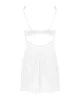 Amor Blanco Bügel-Chemise und Tanga weißer S/M