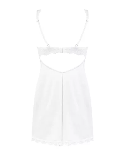 Amor Blanco Bügel-Chemise und Tanga weißer S/M