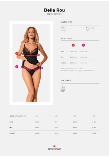 Bella Rou Oberteil und Slip XS/S