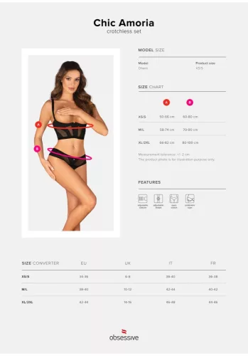 Chic Amoria 2-teiliges Schrittloses Set XS/S