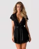 810-PEI-1 Peignoir Schwarz L/XL