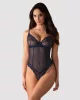 Nachts blauer schrittloser Teddy XS/S