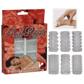Red Roses Penis Ring Set 6 Stück
