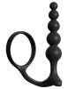 Ass-Gasm Cockring Analperlen Schwarz