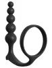 Ass-Gasm Cockring Analperlen Schwarz