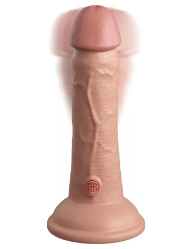 6" Dual-Density vibrierendes Silikon-Cock-Licht