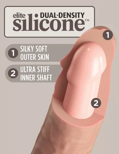 9" Dual-Density Vibrations-Silikon-Schwanz mit Fernlicht