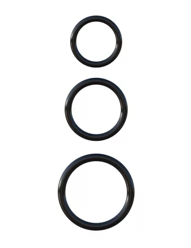 Silikon 3-Ring Ausdauer-Set Schwarz